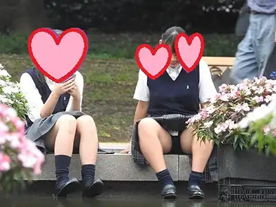 【激レア】修学旅行の集合写真で女子生徒たちが無防備にパンチラ。油断しすぎでしょｗｗｗ